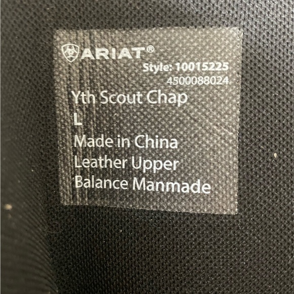 Youth Ariat Scout Half-chaps size Large - Picture 3 of 4